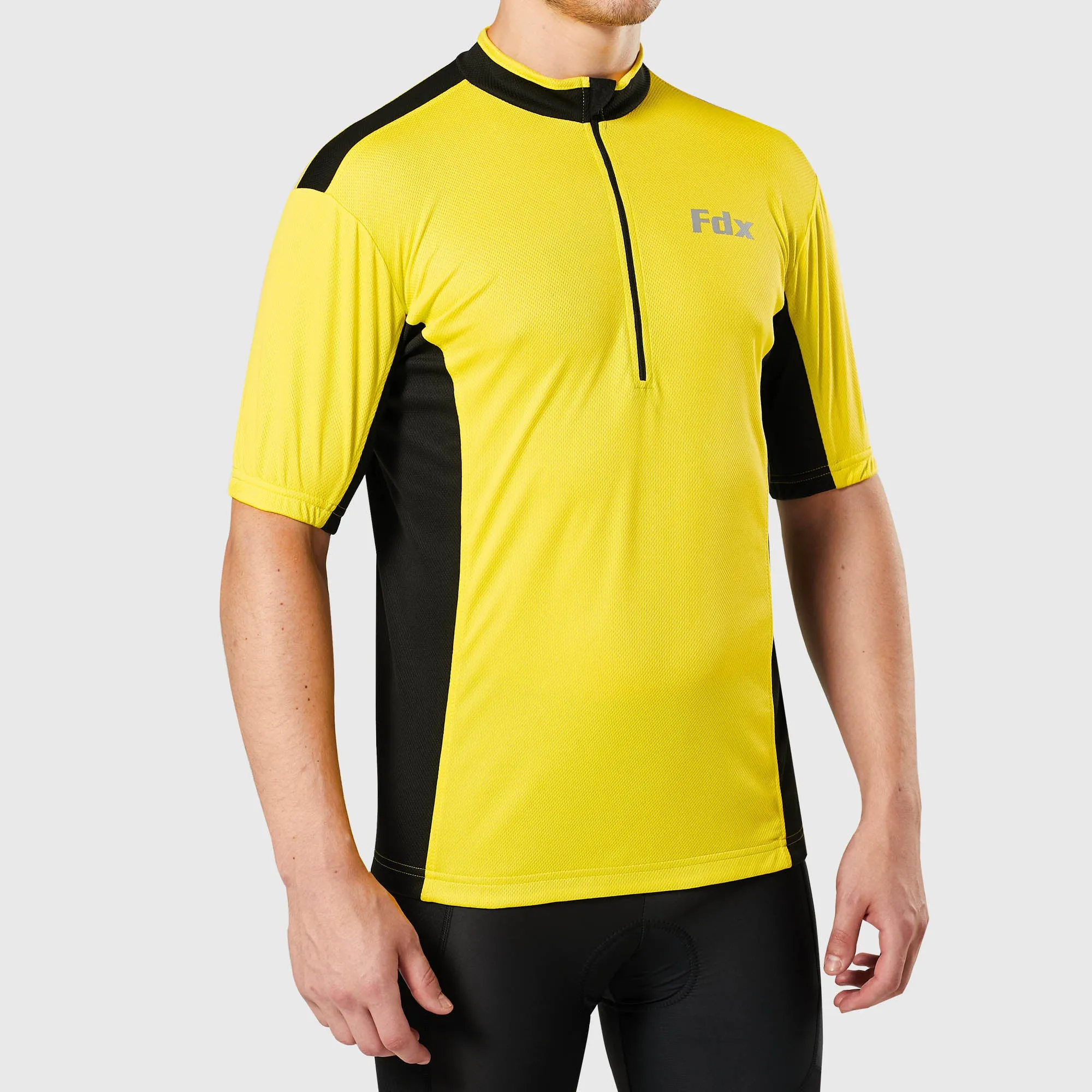 Fdx Vertex Yellow Men's & Boy's Short Sleeve Summer Cycling Jersey