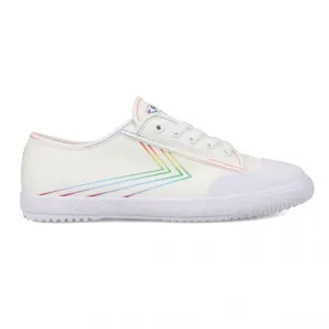 Feiyue Footwear Fe Lo 1920 Canvas Martial Arts/Gym/Lifing Shoes - White / Rainbow
