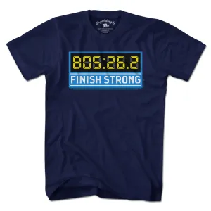 Finish Strong Marathon Time Clock T-Shirt