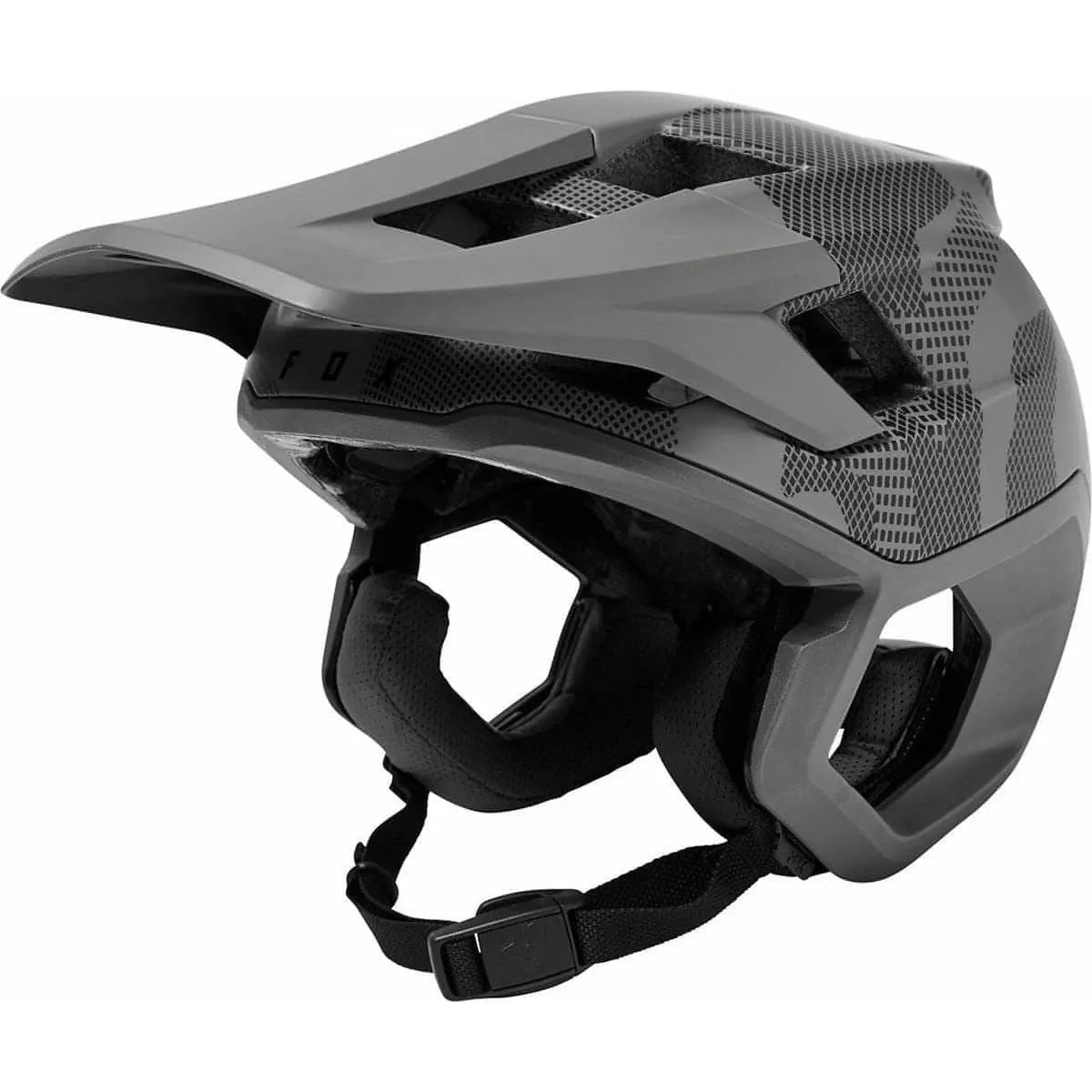 Fox Dropframe Pro Camo MTB Cycling Helmet - Grey