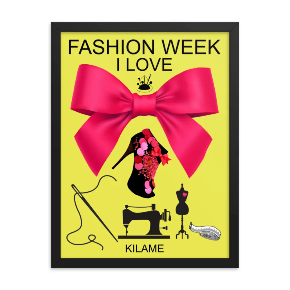 Framed poster 18"X24" 'Fashion Week'