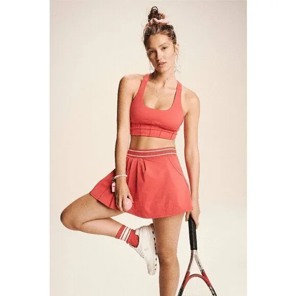Free People Movement Round Robin Cayanne Coral Tennis Skirt XL NWOT