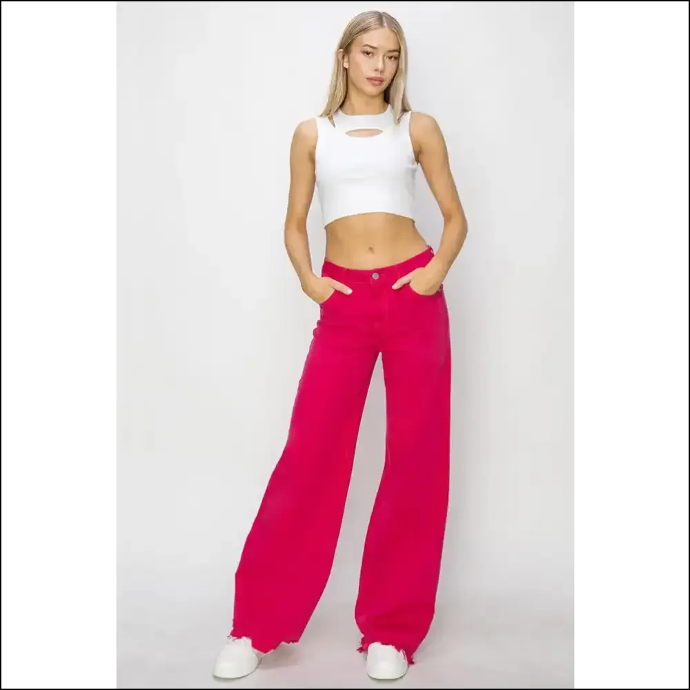 Get Risen High Rise Wide Leg Jeans: Comfort, Style, and Leg Magic Awaits! 🎉👖