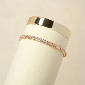 Gold Layered Rhinestone Tennis Bracelet