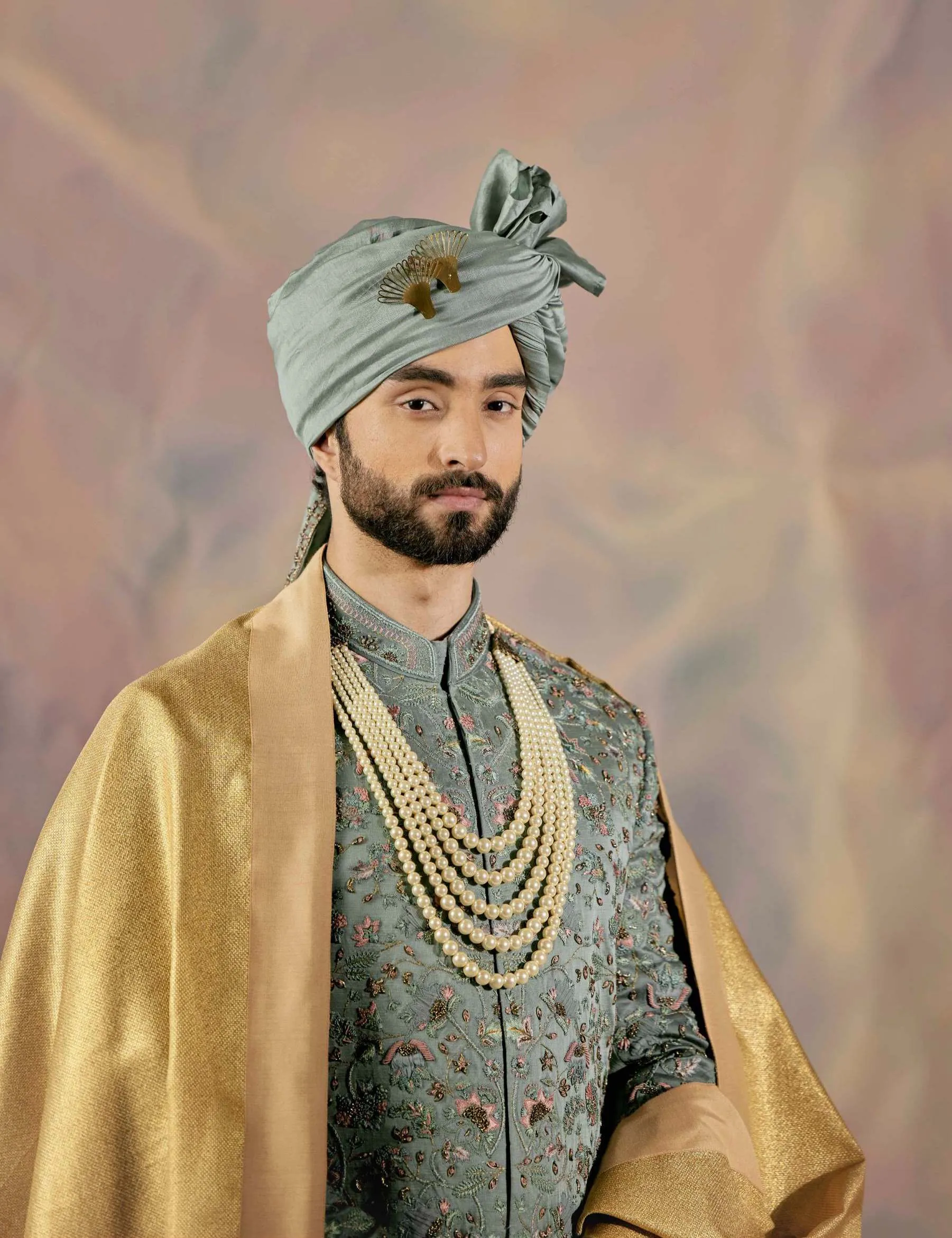 Grey Saga Sherwani Set