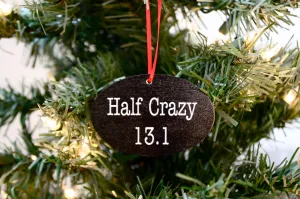 Half Crazy 13.1 Christmas Ornament - Great gift for half marathon runners!