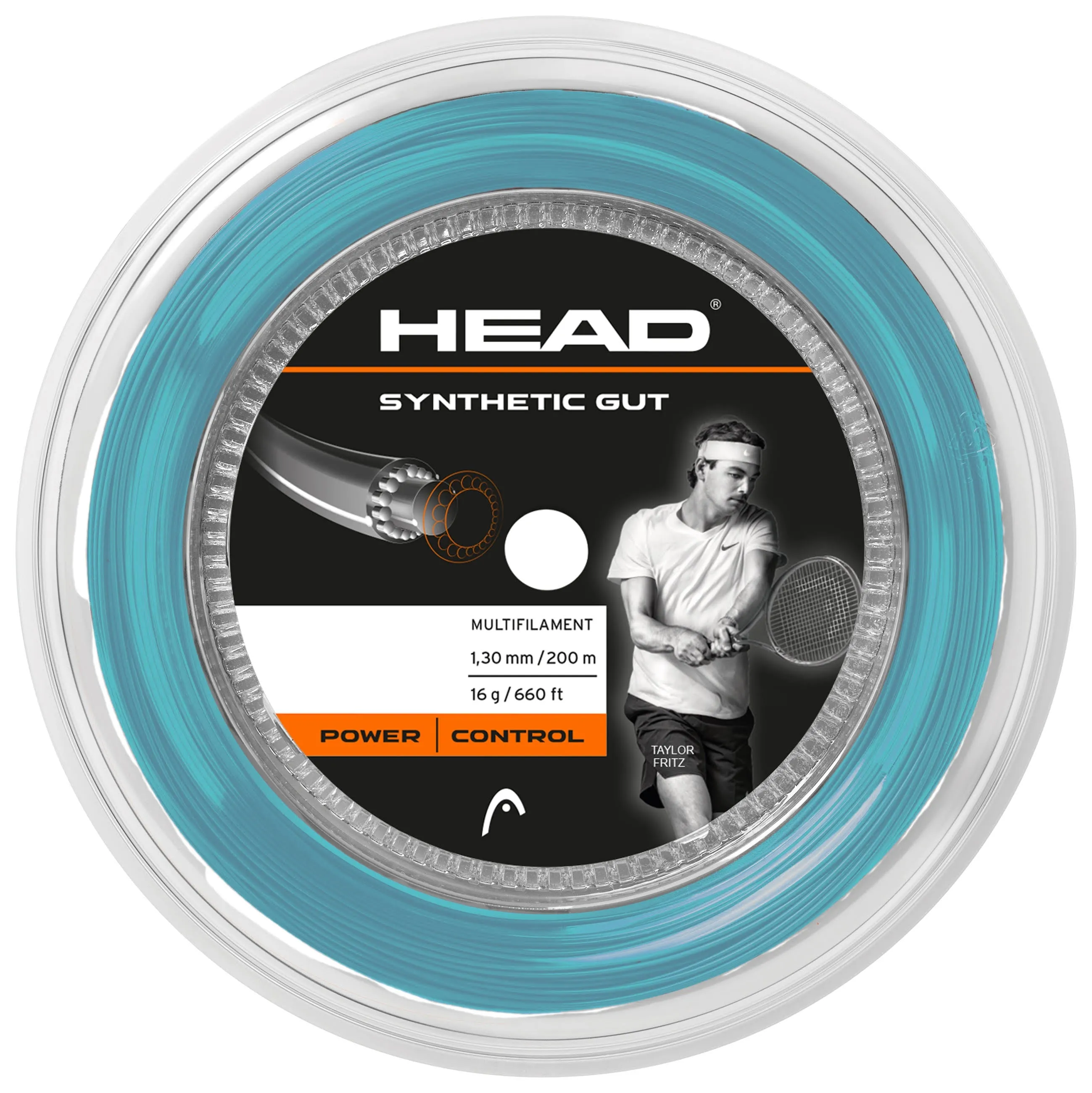 Head Synthetic Gut 1.30 200M Tennis String Reel  - Blue