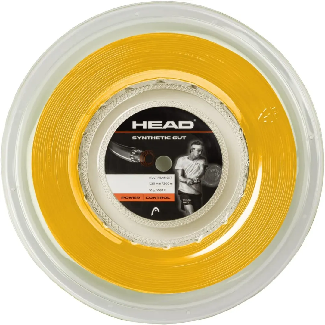 Head Synthetic Gut 200M Tennis String Reel - Gold