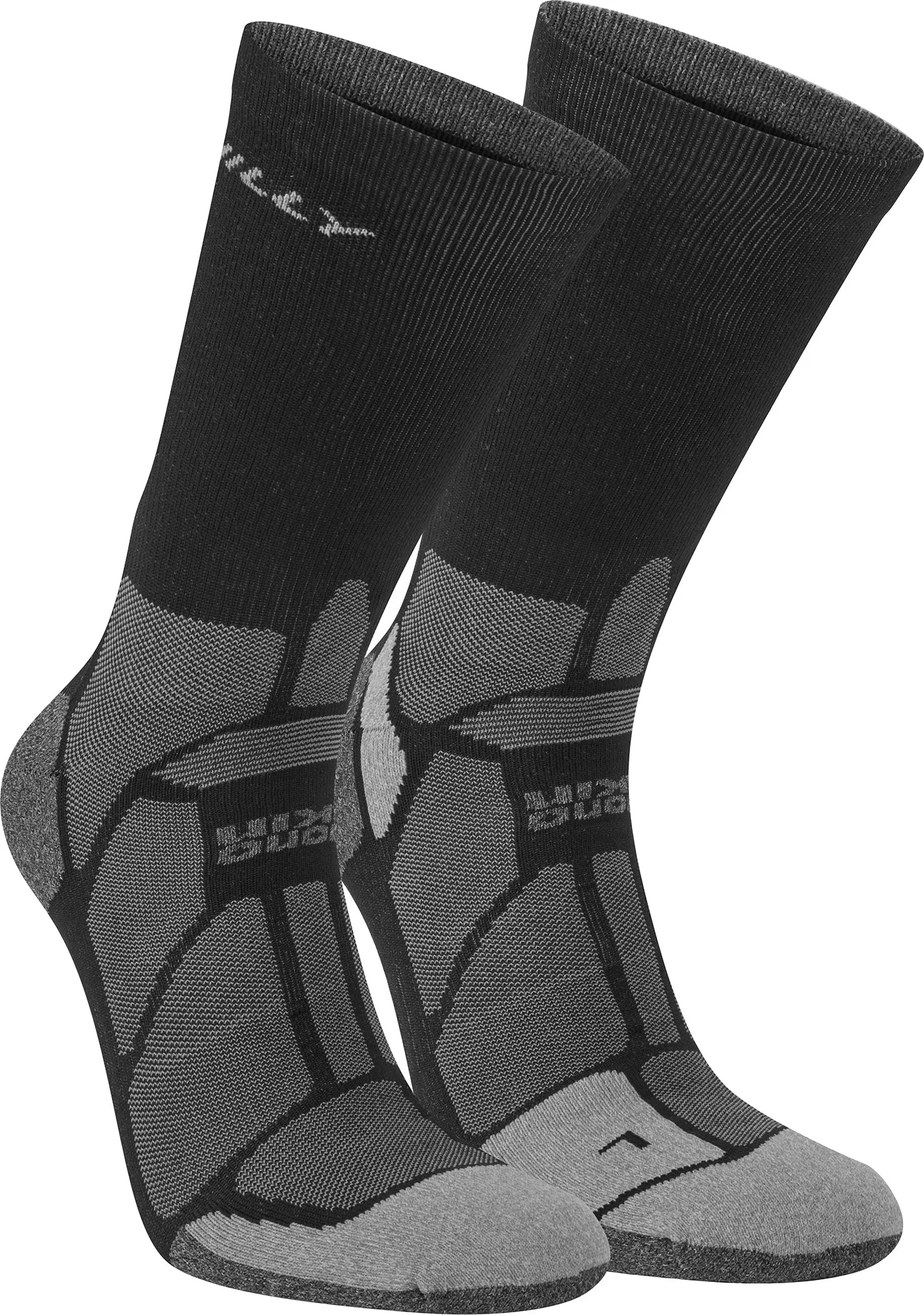 Hilly Marathon Fresh Crew Running Socks - Black