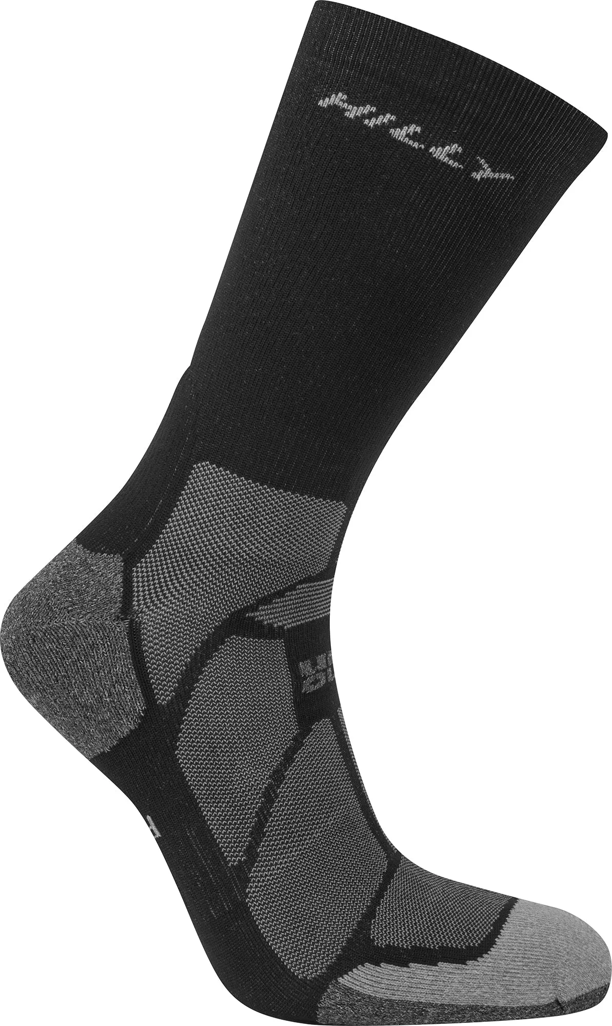 Hilly Marathon Fresh Crew Running Socks - Black