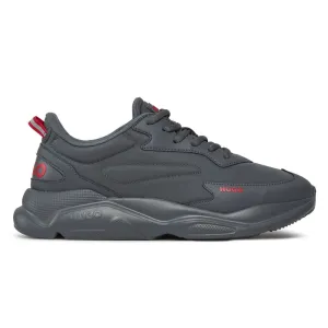 HUGO BOSS Mixed Material Lace-Up Trainers 50504799-GRY