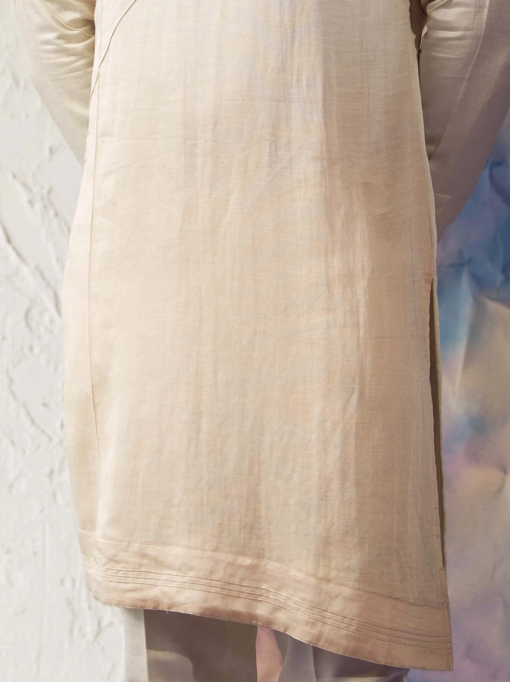 Ivory Phulkari Shrug Kurta Set
