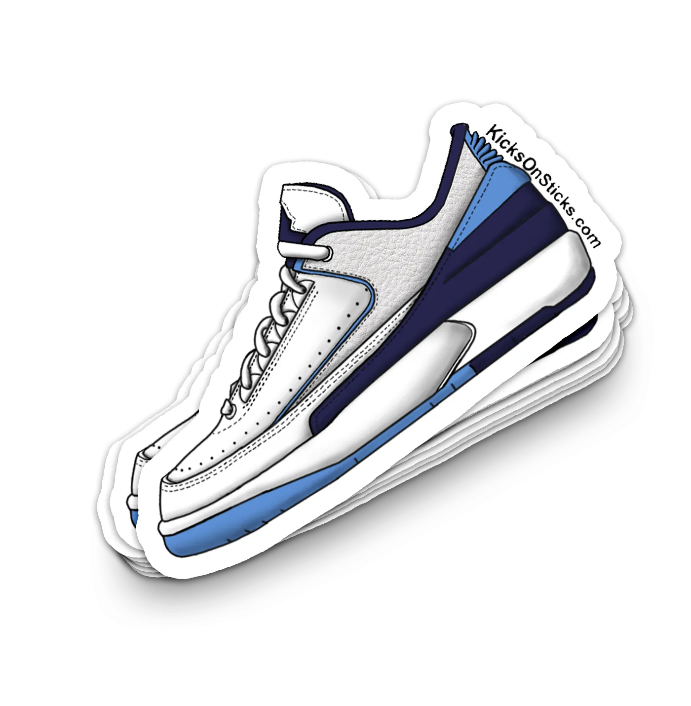 Jordan 2 Low "University Blue" Sneaker Sticker