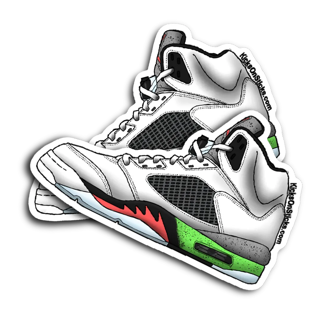 Jordan 5 "Poison Green" Sneaker Sticker