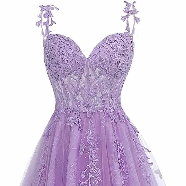 Junior's Spaghetti Straps Lace Homecoming Dress for Teens Tulle Short Prom Dresses