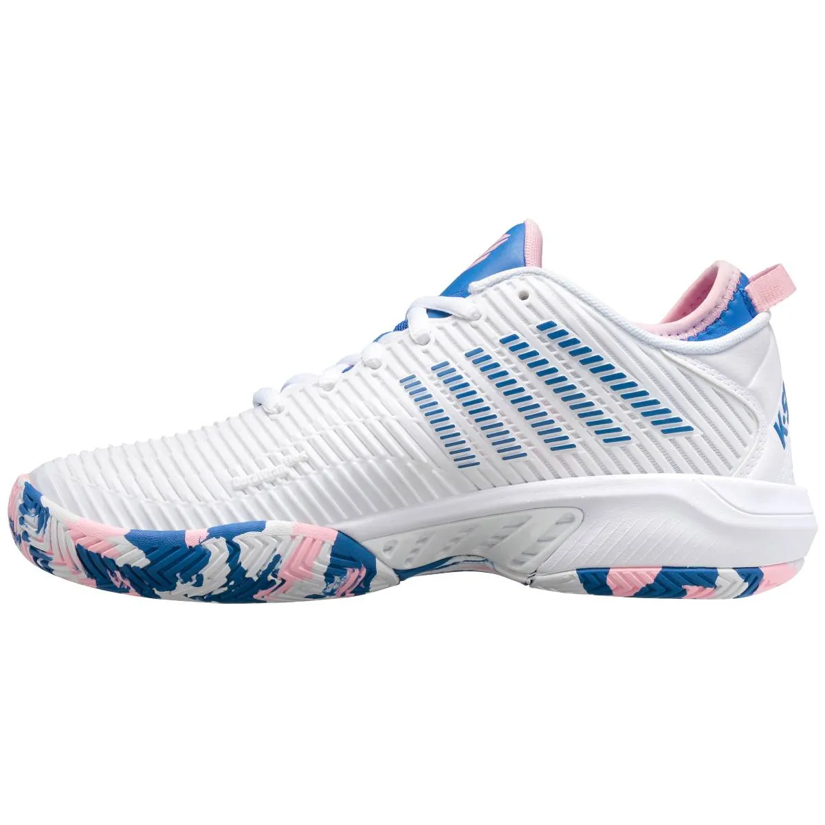 K-Swiss Hypercourt Supreme Women's Tennis Shoe (White/Star Sapphire/Orchid Pink)