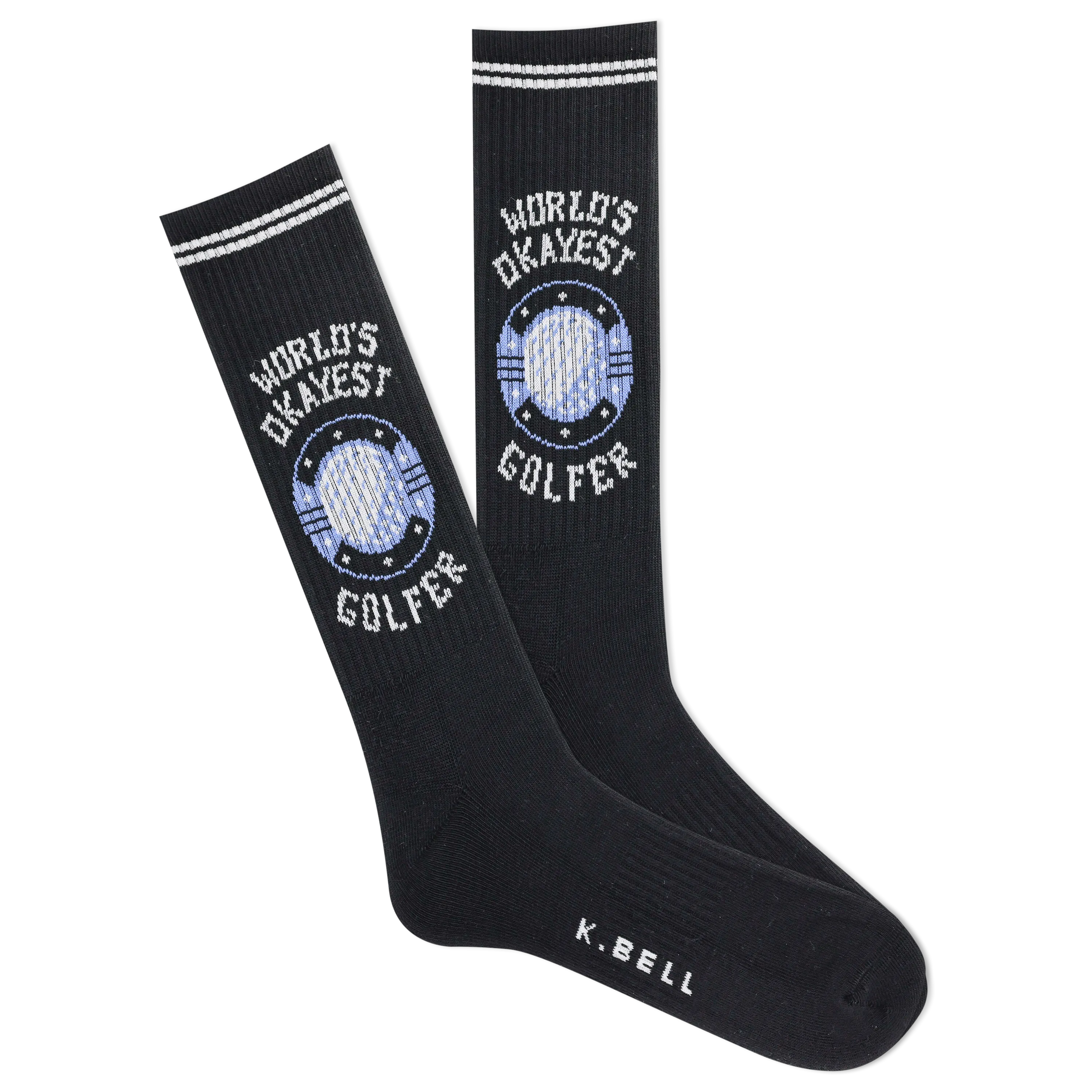 K.Bell Men's World's Okayest Golfer Active Sock