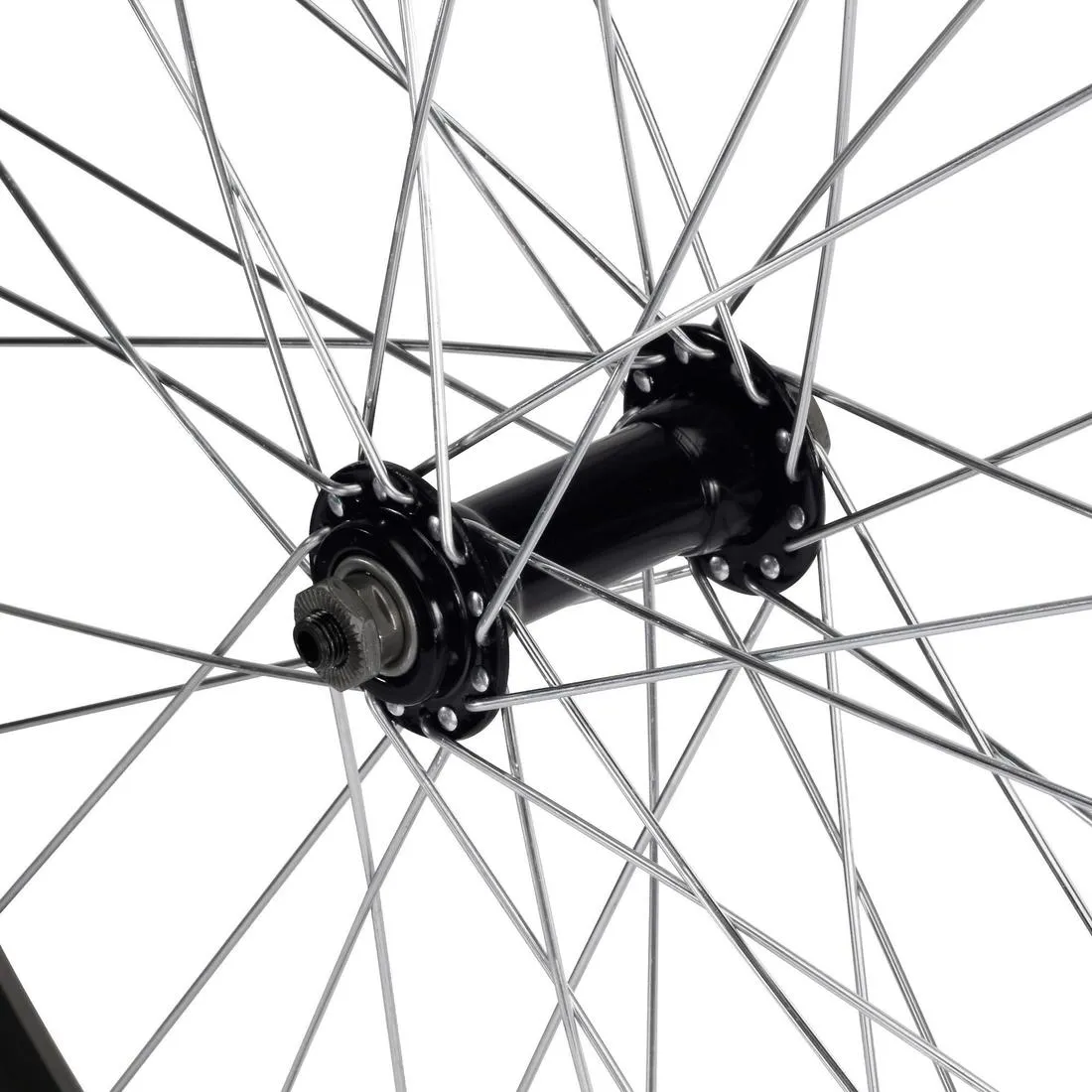 Kids' Bike Wheel 24" Front Single Wall Rim Quick Release - Black