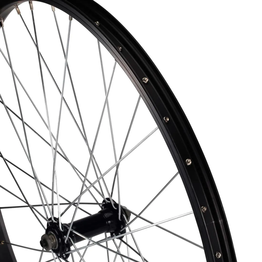 Kids' Bike Wheel 24" Front Single Wall Rim Quick Release - Black