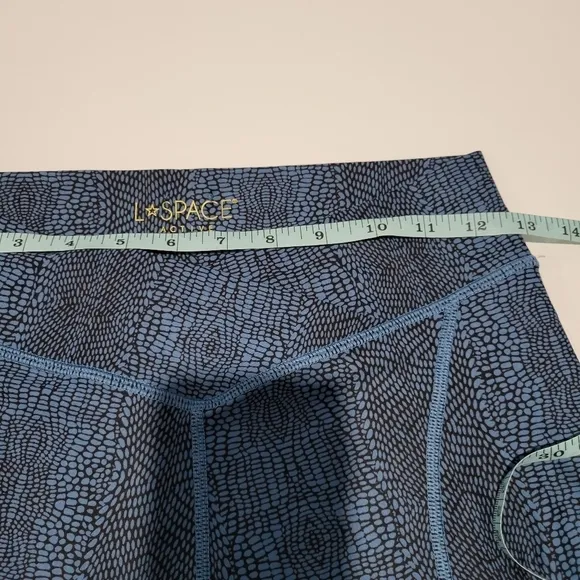 L SPACE V CUT BLUE SNAKESKIN CARTER BIKE SHORTS NWT SZ XL