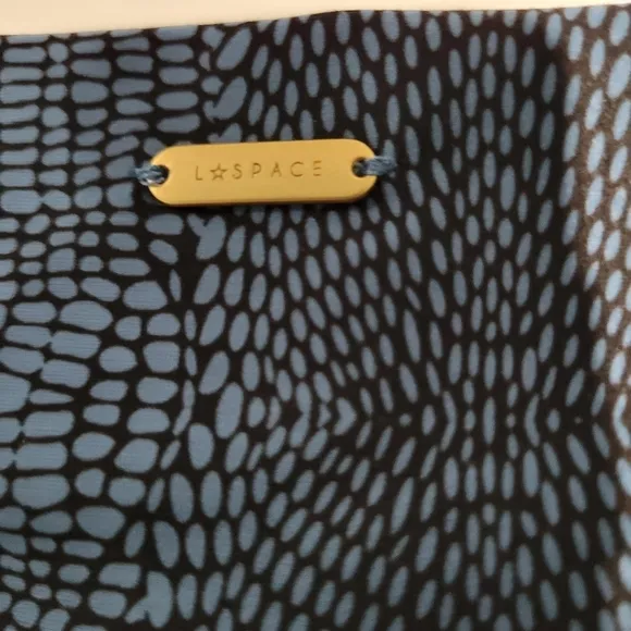 L SPACE V CUT BLUE SNAKESKIN CARTER BIKE SHORTS NWT SZ XL