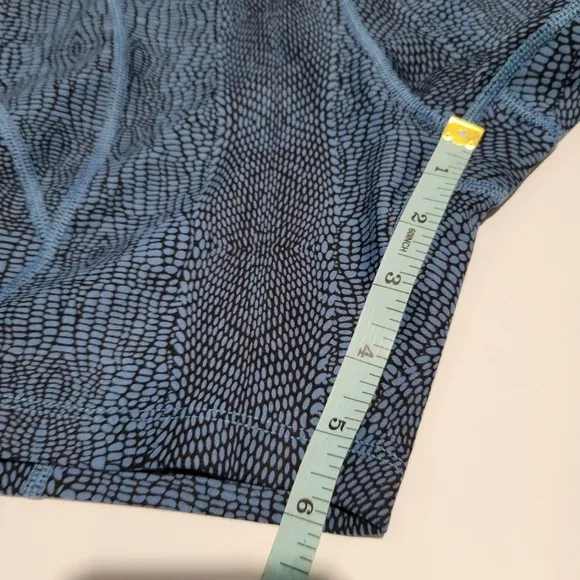 L SPACE V CUT BLUE SNAKESKIN CARTER BIKE SHORTS NWT SZ XL