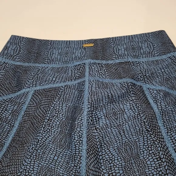 L SPACE V CUT BLUE SNAKESKIN CARTER BIKE SHORTS NWT SZ XL