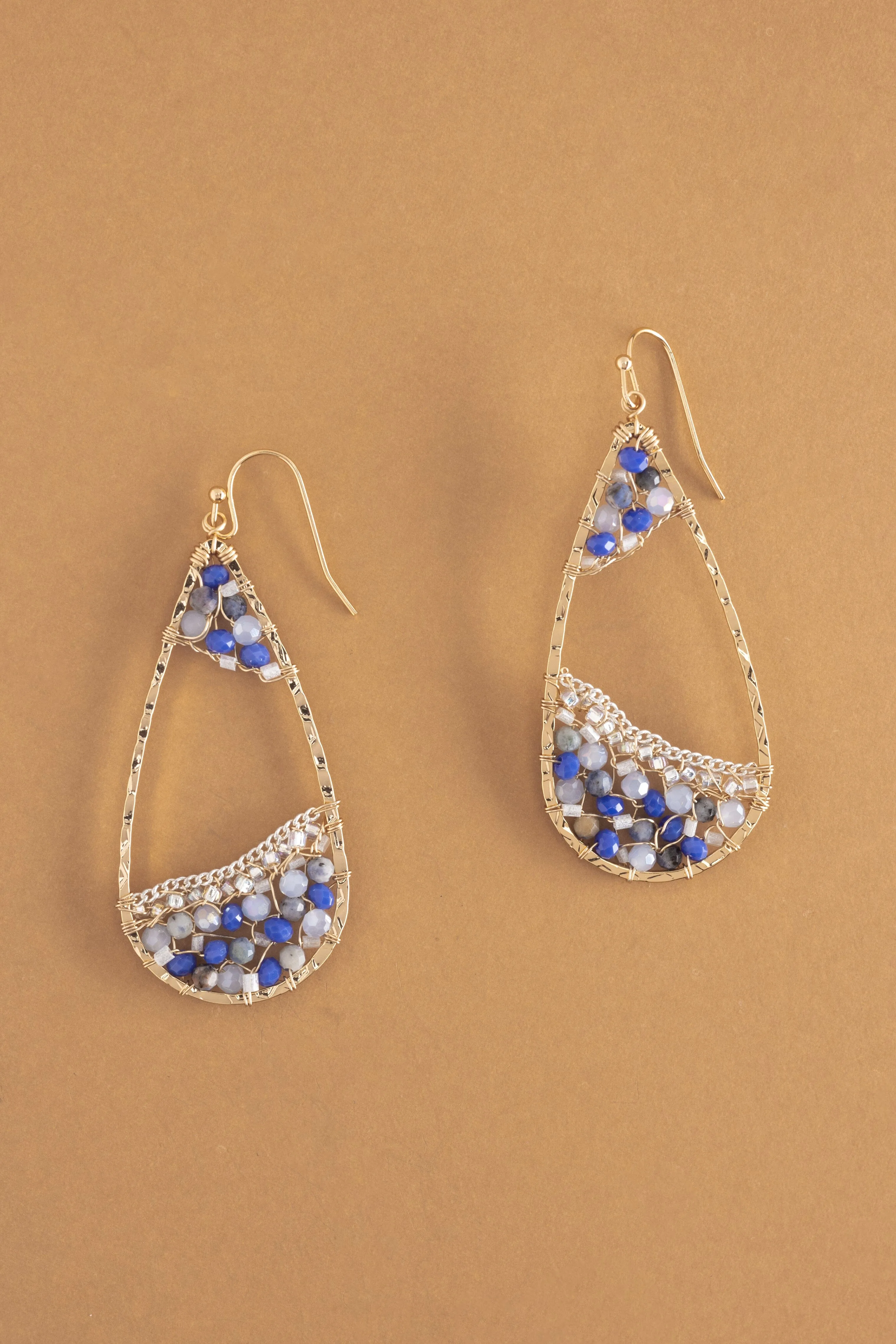 Lapis Beaded Earrings