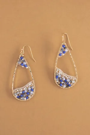 Lapis Beaded Earrings
