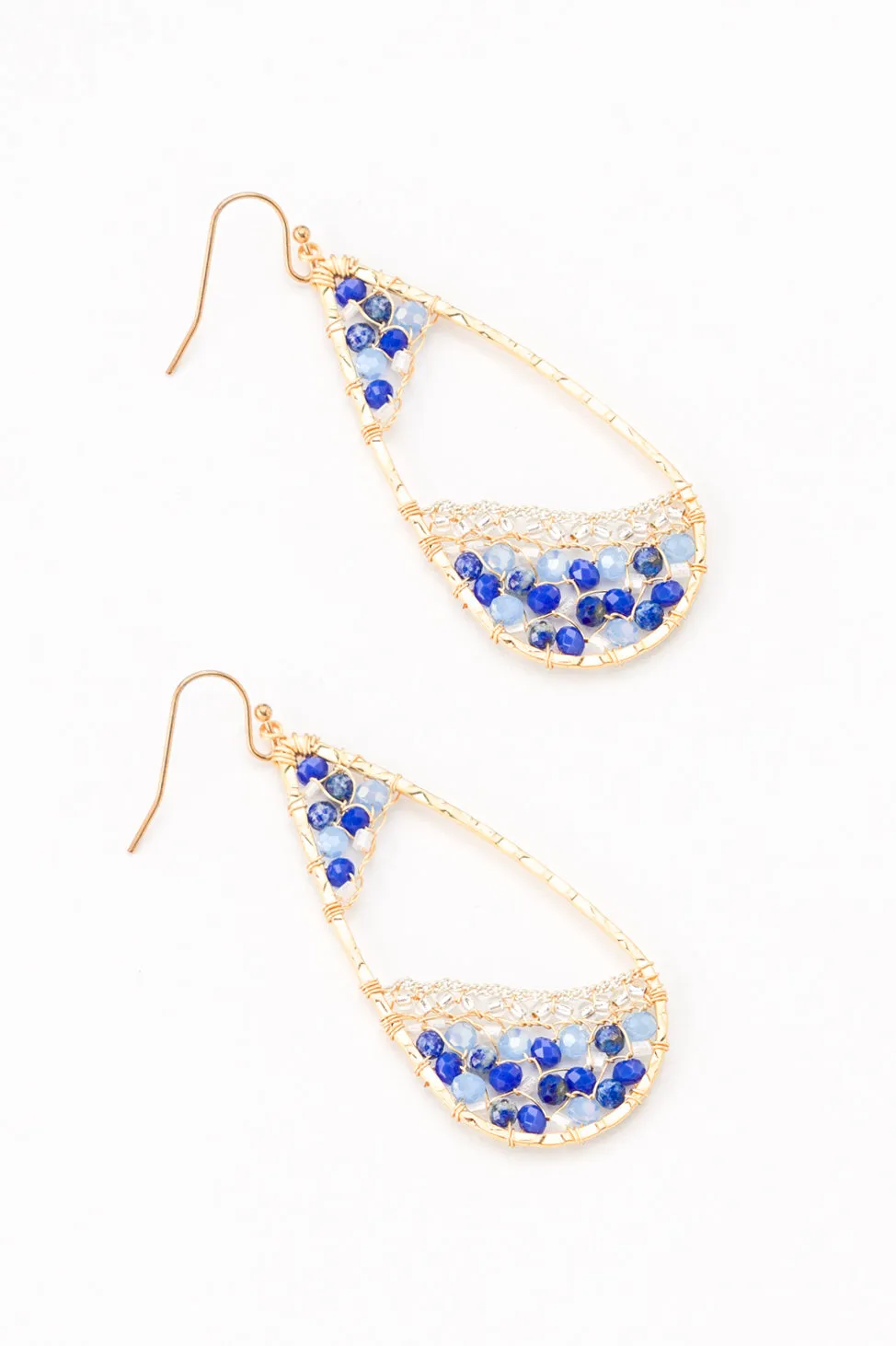 Lapis Beaded Earrings