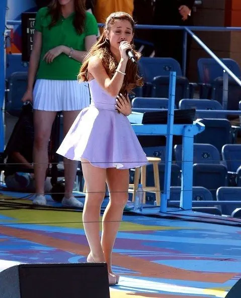 Lavender Ariana Grande Short Dress Fit Flare Prom Celebrity Evening Party Dress Online
