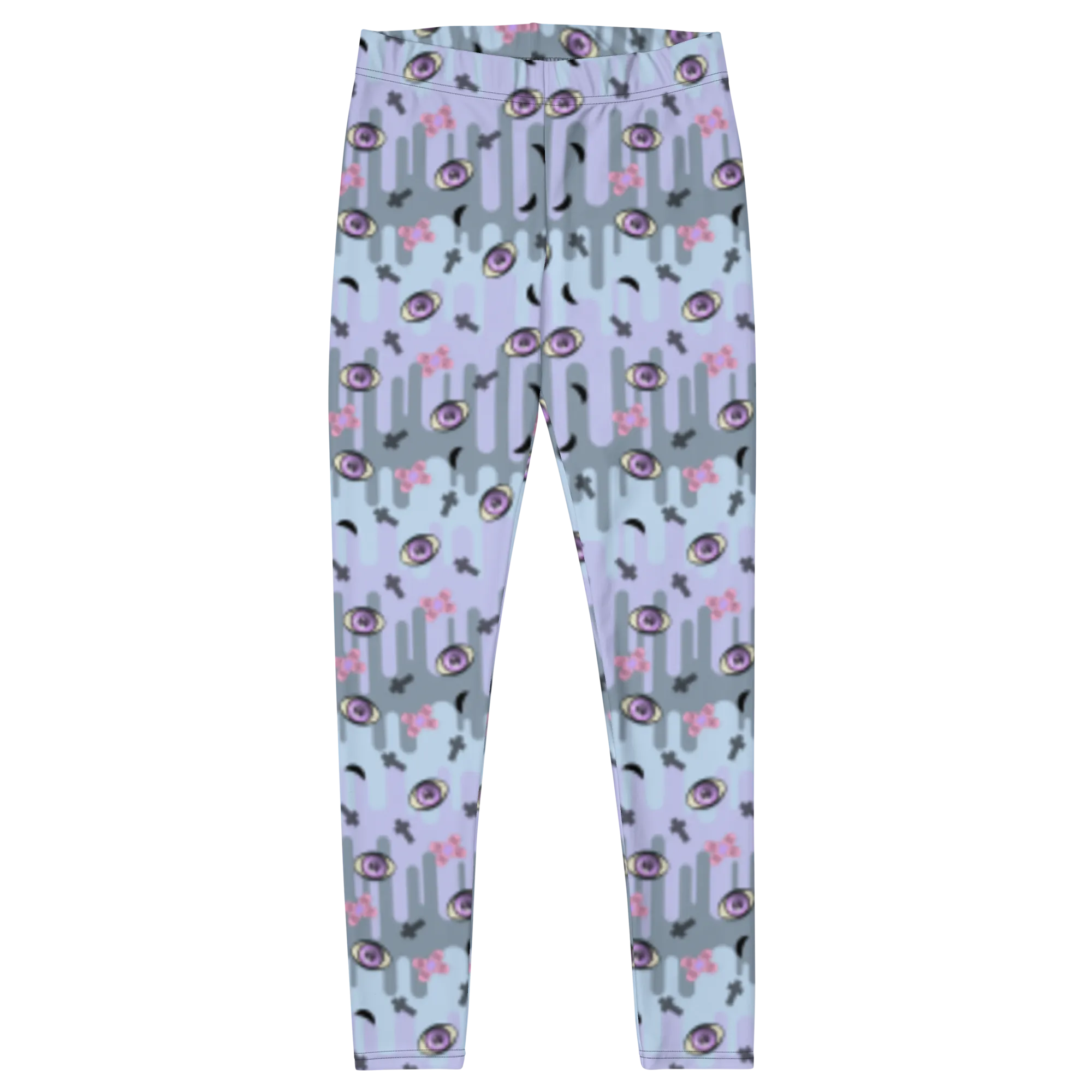 Leggings, Pastel Goth Moons Purple