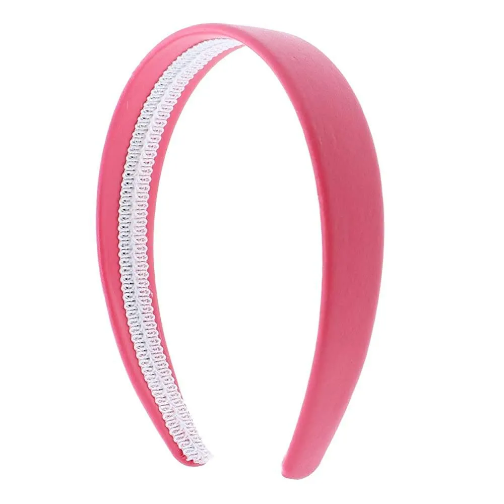 Light Purple 1 Inch Wide Leather Like Headband Solid Hair band for Women and Girls | Multiple Colors
