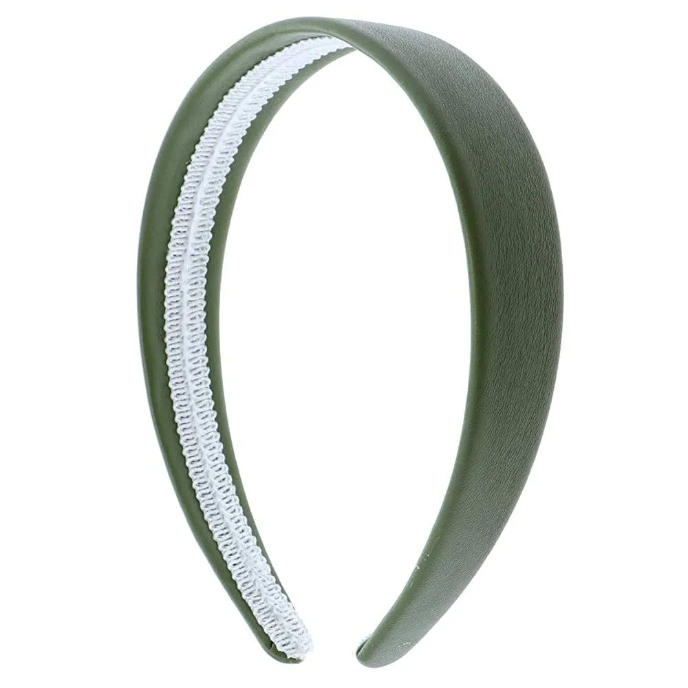 Light Purple 1 Inch Wide Leather Like Headband Solid Hair band for Women and Girls | Multiple Colors