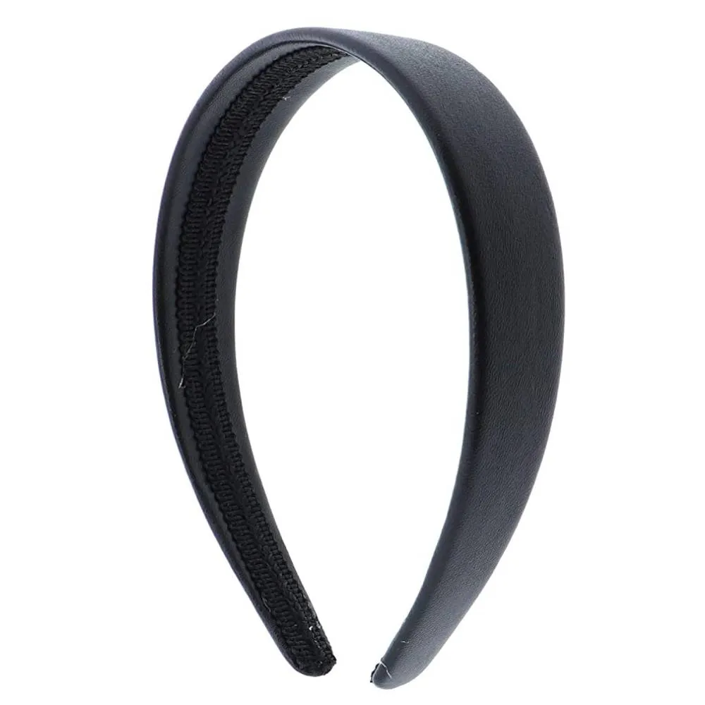 Light Purple 1 Inch Wide Leather Like Headband Solid Hair band for Women and Girls | Multiple Colors