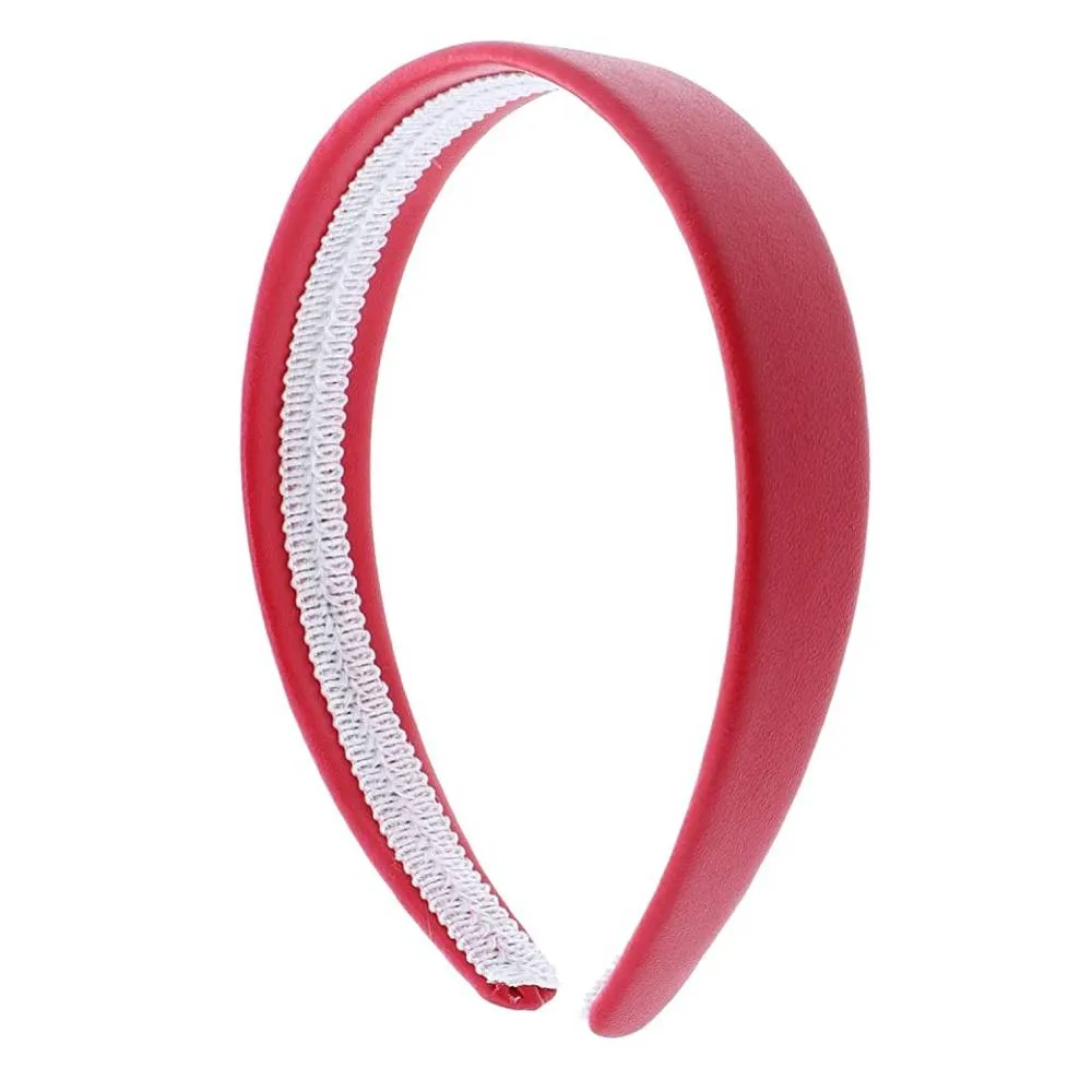Light Purple 1 Inch Wide Leather Like Headband Solid Hair band for Women and Girls | Multiple Colors