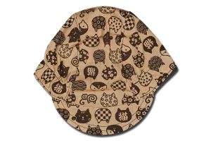 Little Takifuku Neko Brown Cycling Cap
