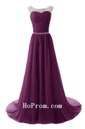 Long Prom Dresses,Purple Prom Dress,Evening Dress