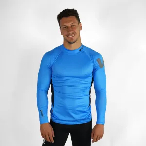 Long Sleeve Rash Top - Cyan/Black