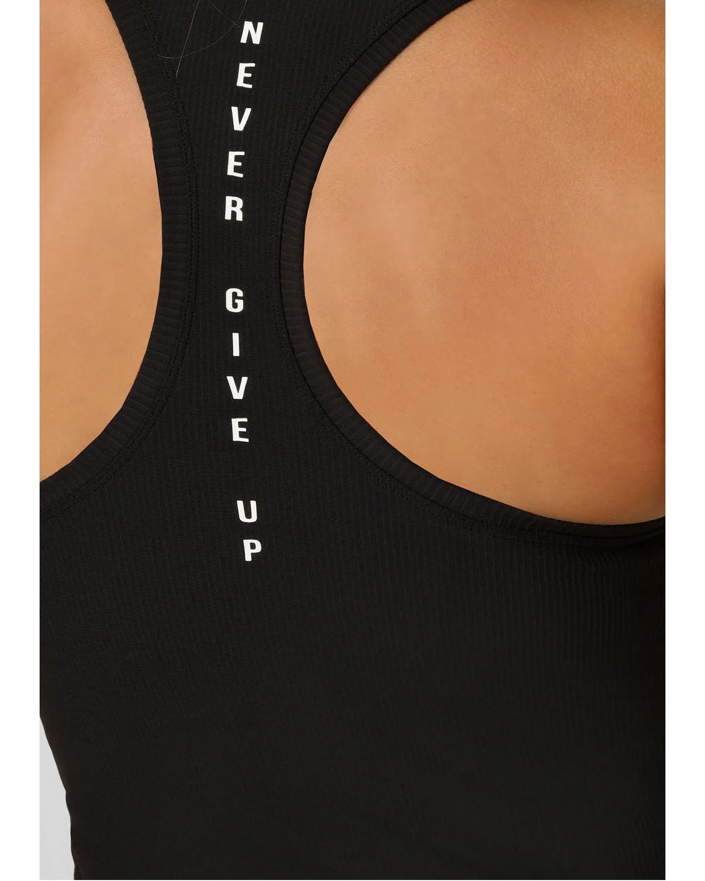 Lorna Jane Amy Fitted Active Rib Tank - Black