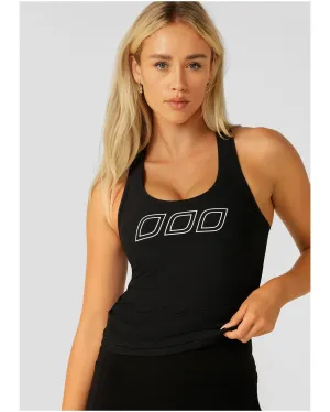 Lorna Jane Amy Fitted Active Rib Tank - Black
