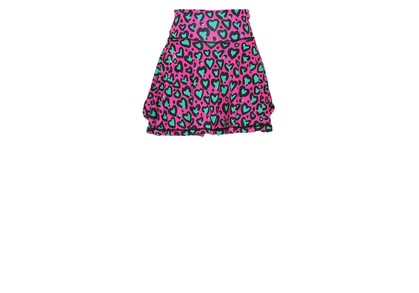 Love Leopard Turquoise Skort