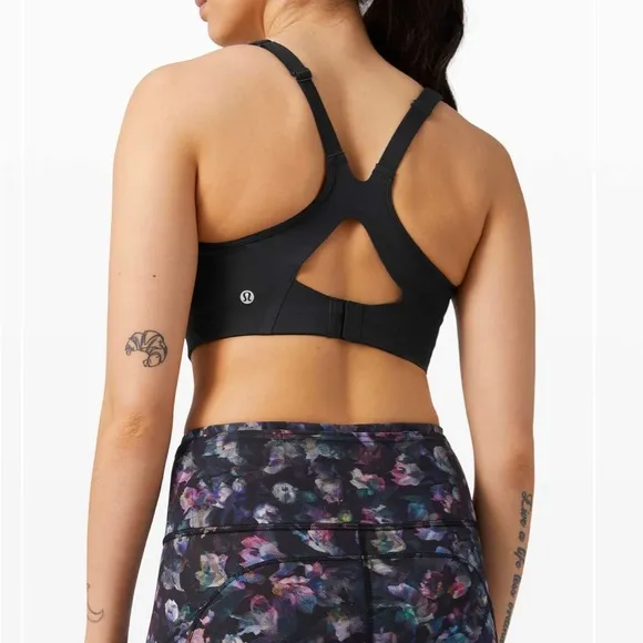Lululemon NWOT All Powered Up Sports Bra Medium Support Black Size 42DD New
