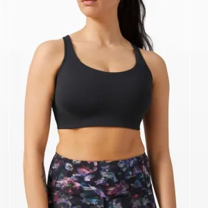 Lululemon NWOT All Powered Up Sports Bra Medium Support Black Size 42DD New