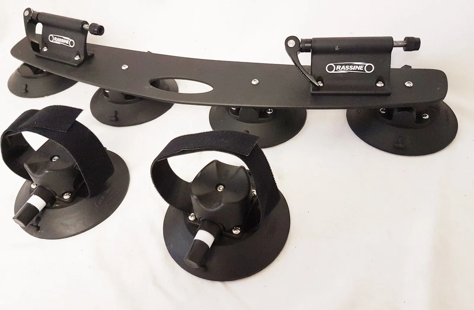 LXB6 RASSINE TWIN BICYCLE SUCTION ROOF RACK TOP HOLDER FITS ANY SIZE AXLE