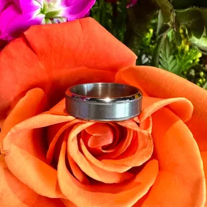 Malo Tantalum Milgrain Satin Band Ring TANT-002-7