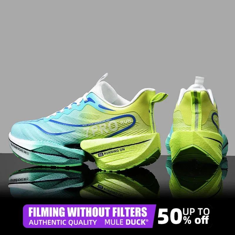 Marathon Air Cushion Carbon Plate Sports Running Shoes – Men’s Breathable Lightweight, Women’s Comfortable, Non-Skid Speciality Sneakers