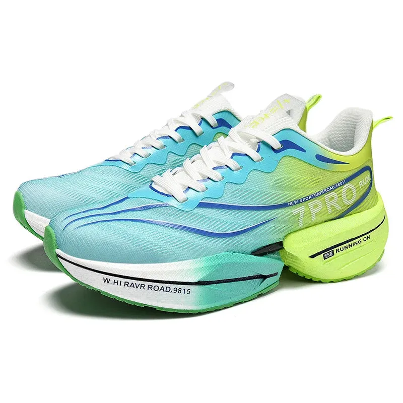 Marathon Air Cushion Carbon Plate Sports Running Shoes – Men’s Breathable Lightweight, Women’s Comfortable, Non-Skid Speciality Sneakers