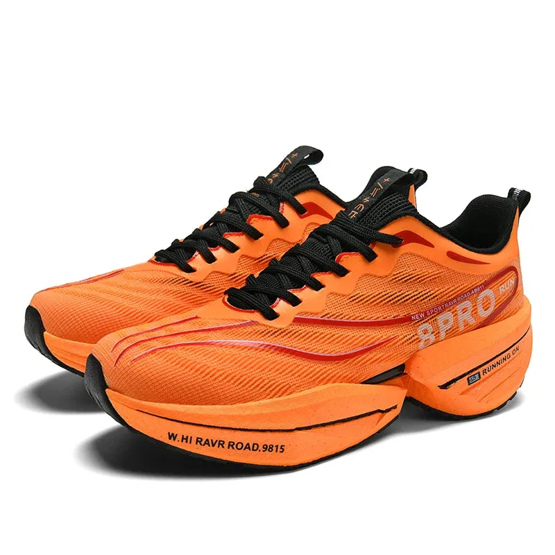 Marathon Air Cushion Carbon Plate Sports Running Shoes – Men’s Breathable Lightweight, Women’s Comfortable, Non-Skid Speciality Sneakers