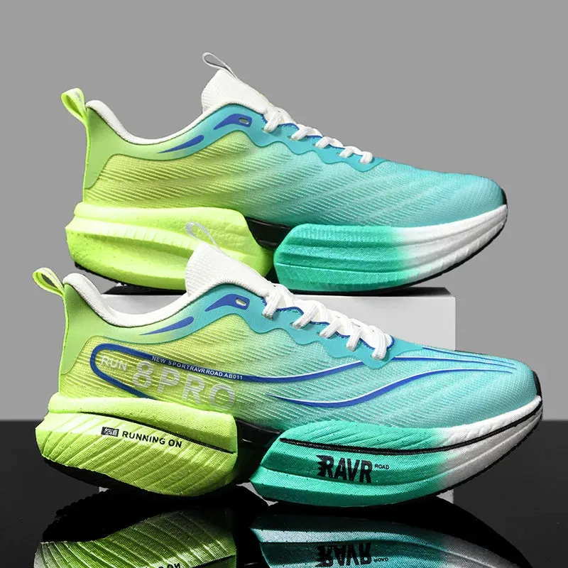 Marathon Air Cushion Carbon Plate Sports Running Shoes – Men’s Breathable Lightweight, Women’s Comfortable, Non-Skid Speciality Sneakers